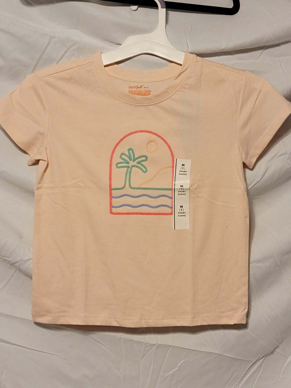 Cat & Jack Light Peach Beach Short Sleeve size M(8)